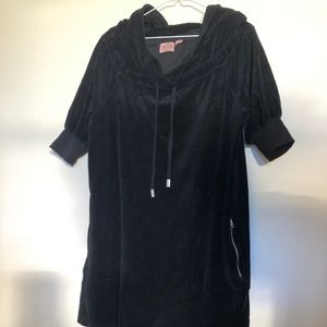 Juicy Couture Black Hoodie Tunic Dress